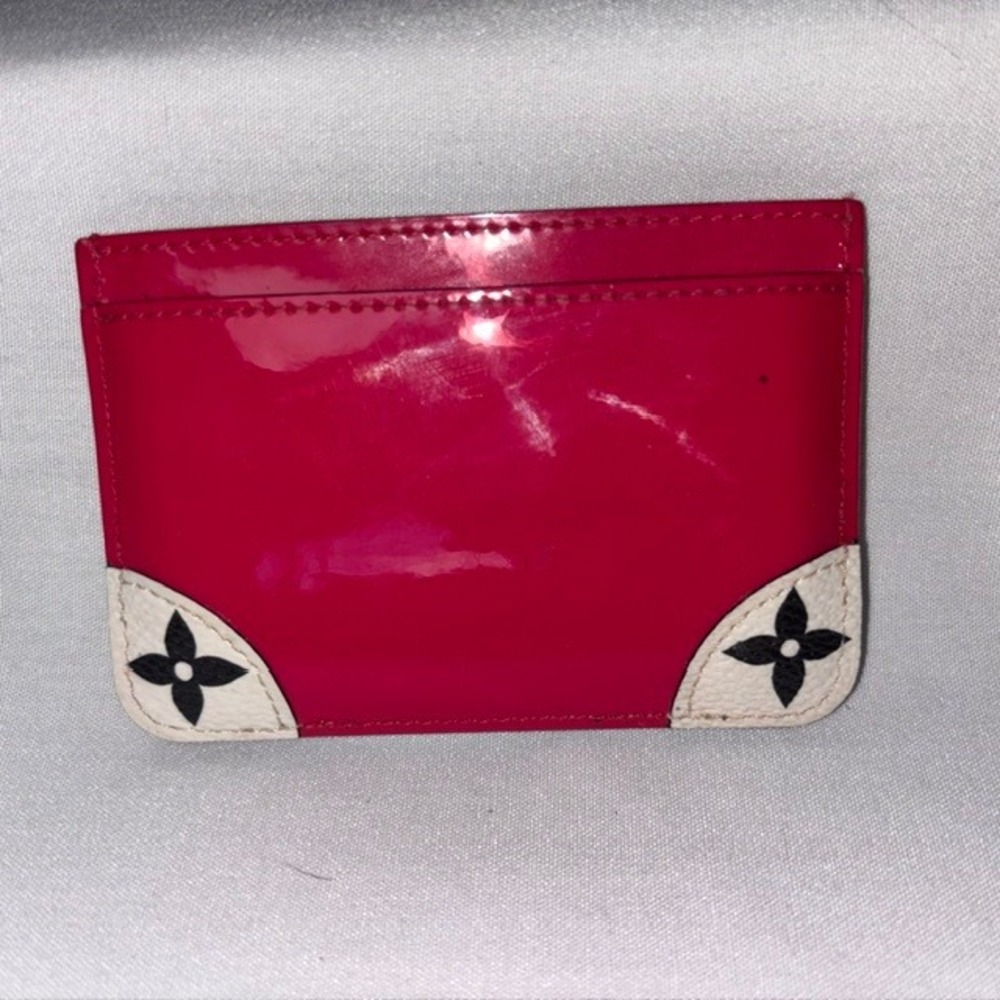 Louis Vuitton Vernis Patent Leather Card Holder Pink Trunk Detail M61508 - Picture 4 of 8